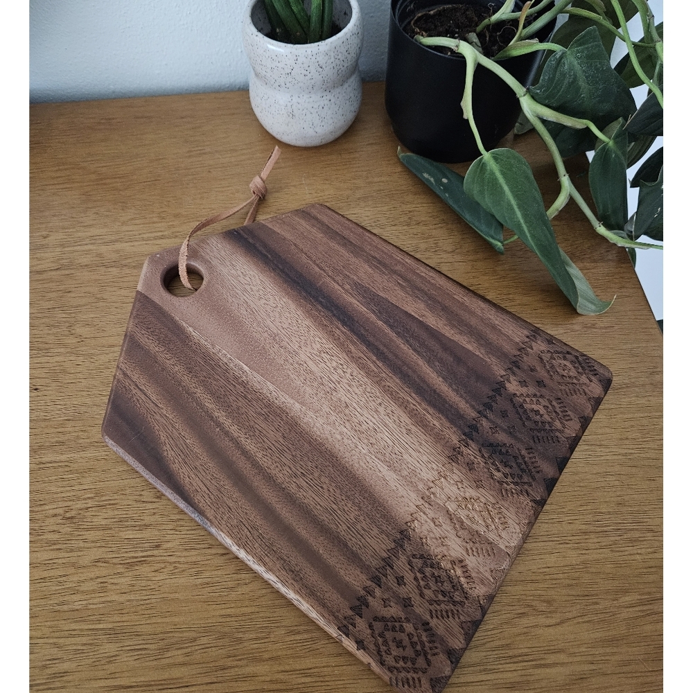uo magical thinking geo wood boho indie southwestern cutting serving board decor
